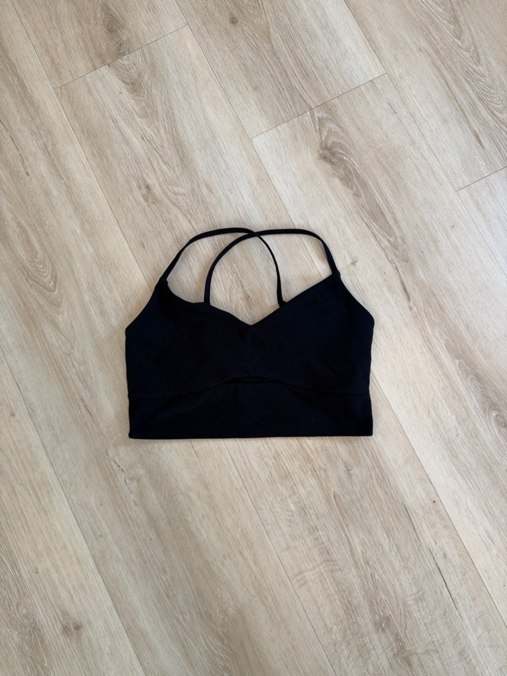 ALO Yoga Black Strappy Sports Bra